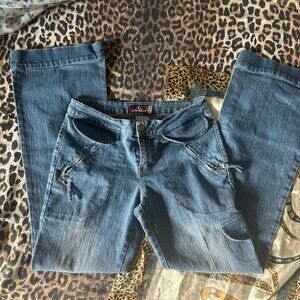 Jordache Women's Blue and Navy Jeans